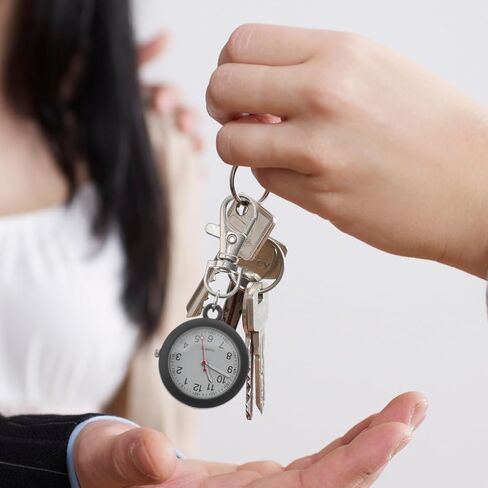 BESPORTBLE Nurse Hanging Pocket Watch: Lightweight Stainless Steel Portable Nurse Fob Watch with Clear Dial and Second Hand for Medical Staff in Saudi Arabia
