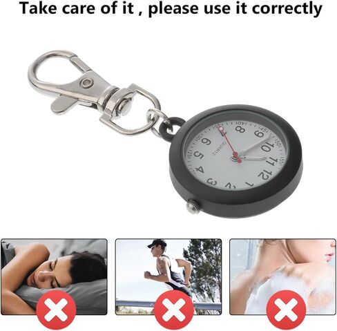 BESPORTBLE Nurse Hanging Pocket Watch: Lightweight Stainless Steel Portable Nurse Fob Watch with Clear Dial and Second Hand for Medical Staff in Saudi Arabia