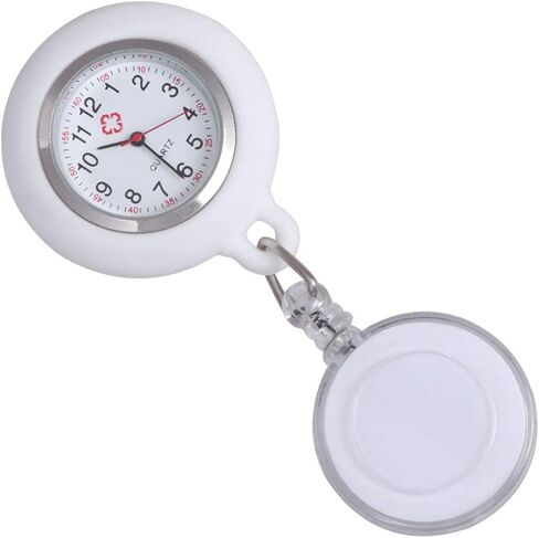iplusmile Nurse Watch Clip on Retractable Pocket Watch with Second Hand for Women and Men Medical Professionals Portable Lapel Digital Fob in Saudi Arabia
