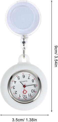 iplusmile Nurse Watch Clip on Retractable Pocket Watch with Second Hand for Women and Men Medical Professionals Portable Lapel Digital Fob in Saudi Arabia