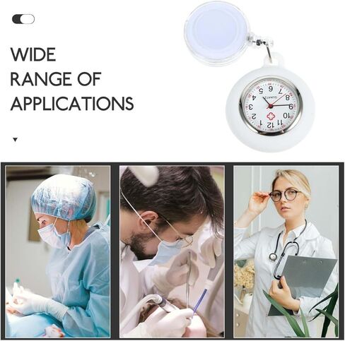 iplusmile Nurse Watch Clip on Retractable Pocket Watch with Second Hand for Women and Men Medical Professionals Portable Lapel Digital Fob in Saudi Arabia