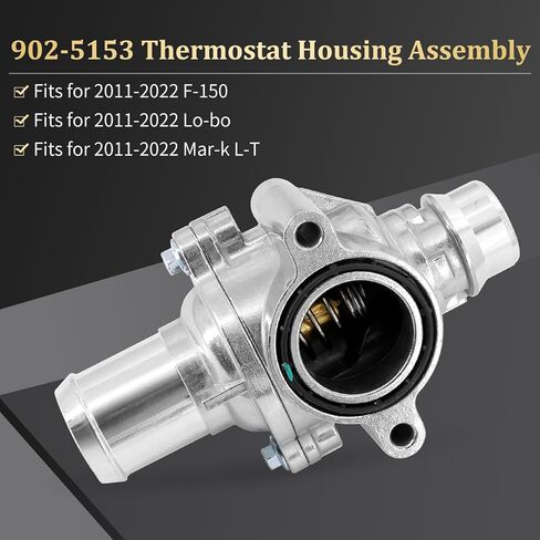Dokili 902-5153 مجموعة مبيت منظم حرارة مبرد المحرك متوافقة مع Ford F150 Lobo 2011-2022 Lincoln Mark LT 2011-2014 BL3Z8A586D 86013 CO34944 TA-6015 FD0717134 in Kuwait