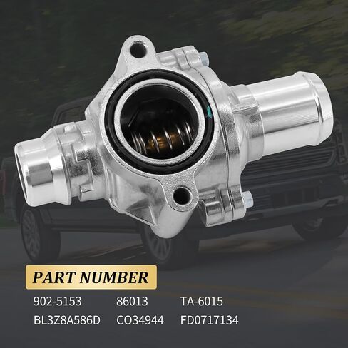Dokili 902-5153 مجموعة مبيت منظم حرارة مبرد المحرك متوافقة مع Ford F150 Lobo 2011-2022 Lincoln Mark LT 2011-2014 BL3Z8A586D 86013 CO34944 TA-6015 FD0717134 in Kuwait