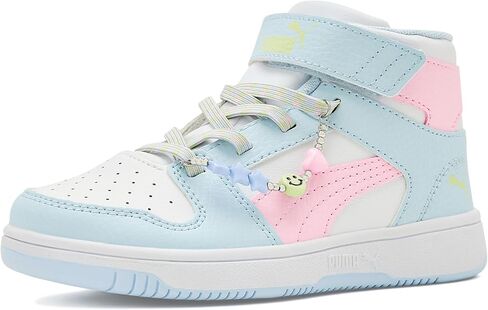 Puma Girls Rebound Layup Mid Hook and Loop Shoes (Little Kid) in Saudi Arabia