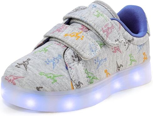 K KomForme Toddler Light Up Shoes Girls Boys Flashing Sneakers with Dual Hook and Loops in Saudi Arabia