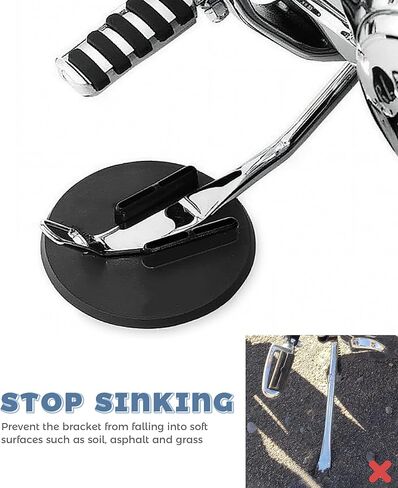 Motorcycle Kickstand Pad,Car Accessories Black Round Motorcycle Kickstand Plate,Kick Stand Pad Automotive Replacement,Suitable for All Motorcycles Off-Road Vehicles with Side Stands in Saudi Arabia