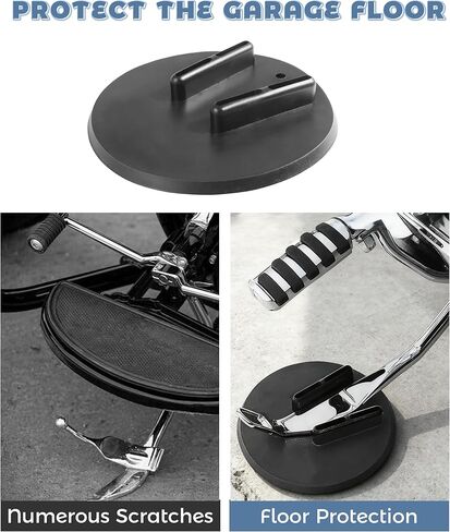 Motorcycle Kickstand Pad,Car Accessories Black Round Motorcycle Kickstand Plate,Kick Stand Pad Automotive Replacement,Suitable for All Motorcycles Off-Road Vehicles with Side Stands in Saudi Arabia