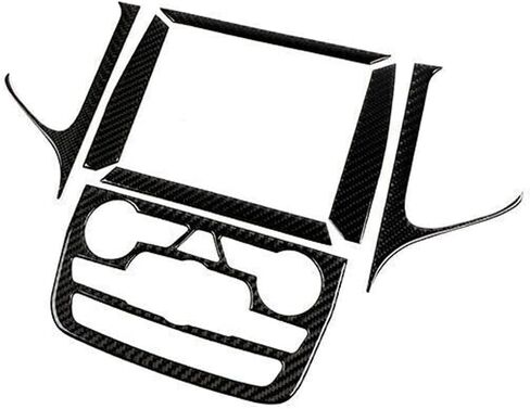7 * ملصق تحكم مركزي لشاشة الحبوب من ألياف الكربون لسيارة جيب جراند شيروكي 2014-2018 يسار يمين أمامي علوي HUAMAO20185102، يتكيف مع سيارتك in Kuwait