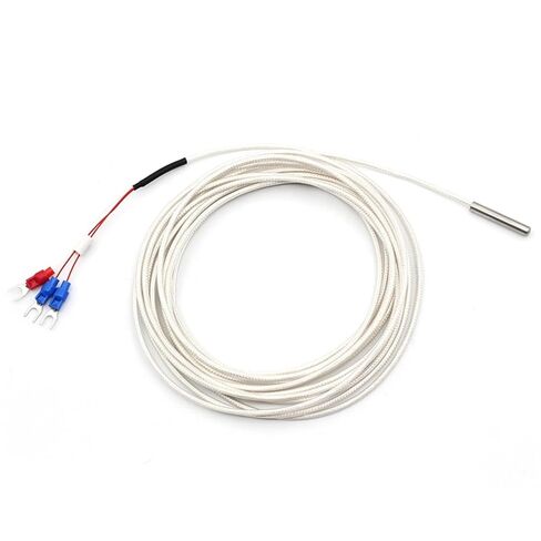 30mm Small Probe Thermocouple Type K J PT100 0-600℃ 0.5/1/2M Braided Shielded Wire Sensor 1Pcs(J Type 1m) in Saudi Arabia