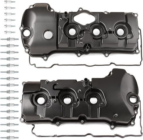 Aluminum Engine Valve Set Cover Left and Right Compatible with 2014-2019 Ford Explorer Flex Taurus Police Lincoln MKT MKS 3.5L in Saudi Arabia
