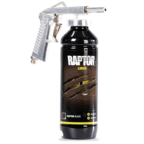 U-POL Raptor Black Urethane Spray-On Truck Bed Liner Kit, 2K Protective Coating with Spray Gun, UV Resistant, DIY Bedliner for Trucks, 4 Quarts in Saudi Arabia
