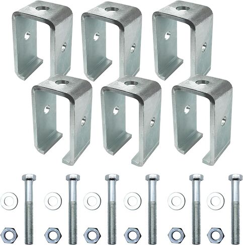 Hi Flame Channel Trolley Track Hanger Bracket for P1834-EG, 1-5/8" X 3-3/4" Intermediate Support Bracket for All 1-5/8" Channel Trolley Track,6 Set in Kuwait