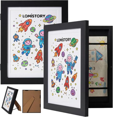Kids Art Frame 2 Pack - Front Opening Letter Size (8.5" x 11") Frame with Storage, Holds Up to 100 Artwork Pieces, Wall or Tabletop Display in Saudi Arabia