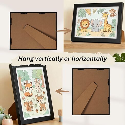 Kids Art Frame 2 Pack - Front Opening Letter Size (8.5" x 11") Frame with Storage, Holds Up to 100 Artwork Pieces, Wall or Tabletop Display in Saudi Arabia