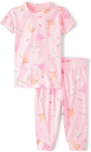 The Children's Place,Baby Girls,Easter Family Matching Snug Fit Cotton Pajamas,Rose Mist,2 Years in Saudi Arabia