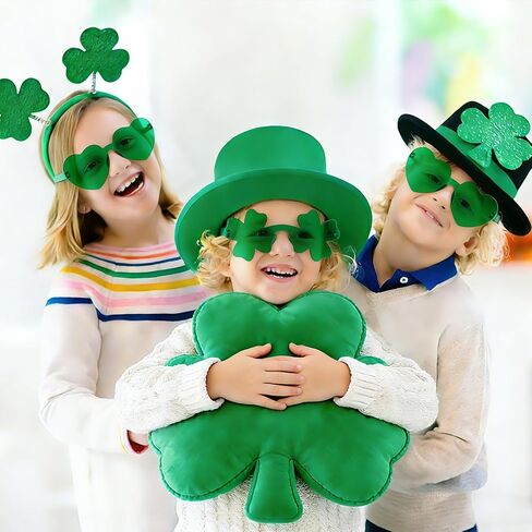 12pairs St. Patrick's Day Sunglasses, Green Shamrock Heart Rimless Glasses St. Patrick's Accessories Eyewear for Party Favor Decorations in Saudi Arabia