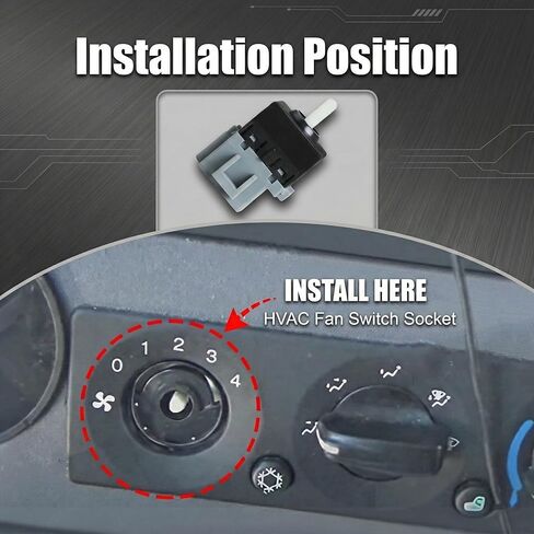 مفتاح محرك منفاخ HVAC متوافق مع Peterbilt 384 2008-2015، Kenworth، يستبدل Q21-6012، 599-5000 in Kuwait