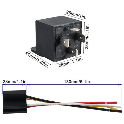 JD1912 12V 40A مرحل السيارة مع مقبس متشابك، 4-Pin مرحل محكم الغلق شديد التحمل لسيارة شاحنة فان دراجة نارية قارب in Kuwait