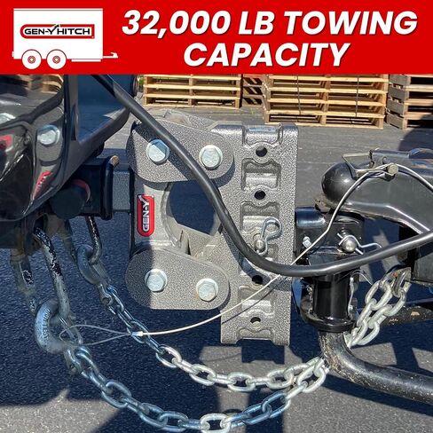 GEN-Y Hitch Heavy Duty Tow Hitch for 2.5" Receiver - 9" Drop/Rise with 5 Adjustable Positions, Includes Dual Ball Mount, Pintle Lock and Pins, 32,000 lbs Towing Capacity, 3,500 lbs Tongue Weight in Saudi Arabia