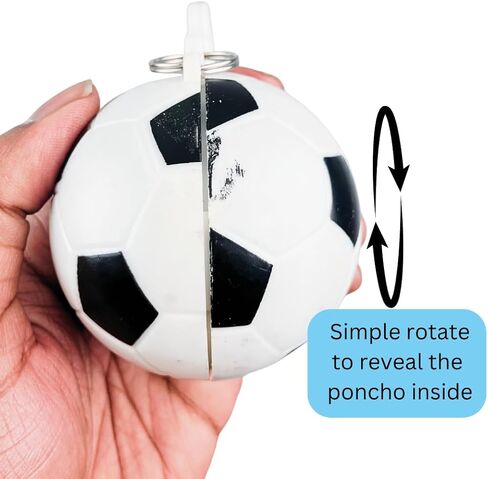 RAINGUARD Disposable Adult Rain Poncho | Stay Dry & Stylish | Includes Soccer Ball Key Ring | Lightweight & Compact | Perfect for Outdoor Events & Soccer Fans in Saudi Arabia