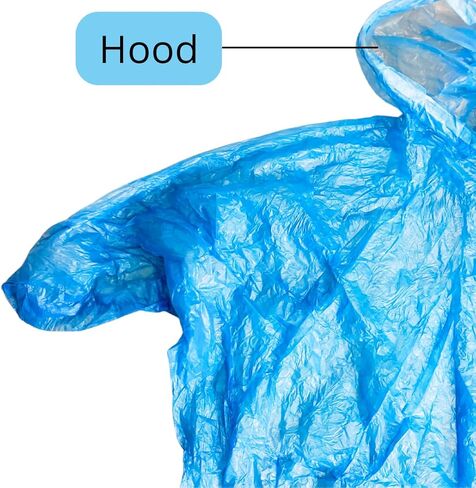 RAINGUARD Disposable Adult Rain Poncho | Stay Dry & Stylish | Includes Soccer Ball Key Ring | Lightweight & Compact | Perfect for Outdoor Events & Soccer Fans in Saudi Arabia