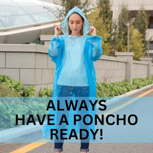 RAINGUARD Disposable Adult Rain Poncho | Stay Dry & Stylish | Includes Soccer Ball Key Ring | Lightweight & Compact | Perfect for Outdoor Events & Soccer Fans in Saudi Arabia
