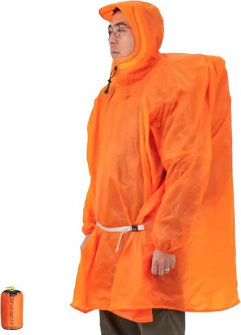 3FULGEAR Rain Poncho,15D Nylon Lightweight Windproof Snow Waterproof for Hiking Mountaineering Camping in Saudi Arabia