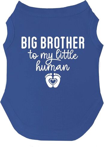 منديل إعلان الكلب Big Brother to My Little Human Baby (وردي فاتح، XS 167) in Kuwait