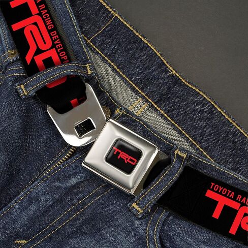 حزام تويوتا، حزام بإبزيم حزام الأمان، شعار Toyota Racing Development TRD أسود أحمر، قابل للتعديل in Saudi Arabia