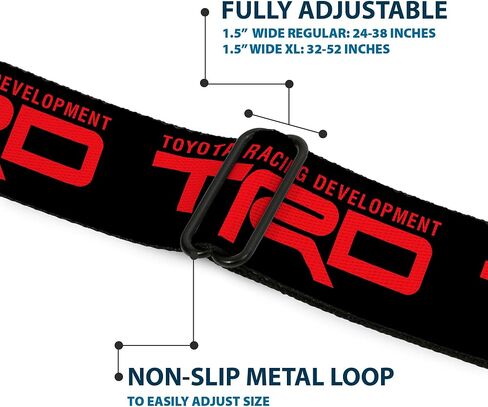 حزام تويوتا، حزام بإبزيم حزام الأمان، شعار Toyota Racing Development TRD أسود أحمر، قابل للتعديل in Saudi Arabia