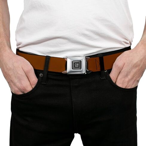 GM General Motors Belt, Seatbelt Buckle, GM Logo Brown in Saudi Arabia