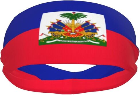 Flag Sports Headband Hair Band Moisture Wicking Sweatbands Head Bands for Women Men Running Yoga Cycling Football Tennis in Saudi Arabia