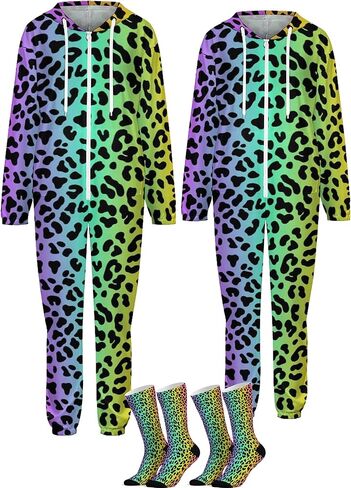 مجموعات بيجامات للأزواج، ملابس نوم بغطاء للرأس للنساء والرجال من قطعة واحدة in Kuwait