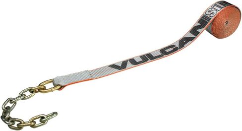 VULCAN Winch Strap with Chain Tail - 2 Inch - Silver Series - 3,300 Pound Safe Working Load in Saudi Arabia