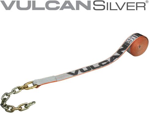 VULCAN Winch Strap with Chain Tail - 2 Inch - Silver Series - 3,300 Pound Safe Working Load in Saudi Arabia