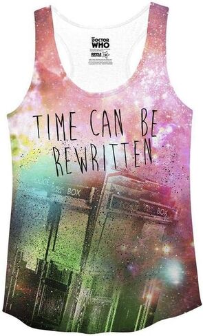 Ripple Junction Doctor Who Time Can Be Rewritten Juniors Racerback Tank in Saudi Arabia