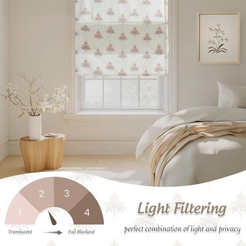 StangH Cordless Roman Shades for Doors, Magnetic Natural Linen Textured Patio Door Window Covering Light Filtering Farmhouse Blind for Living Dining Room, W 26 x L 64, 1 Panel in Saudi Arabia