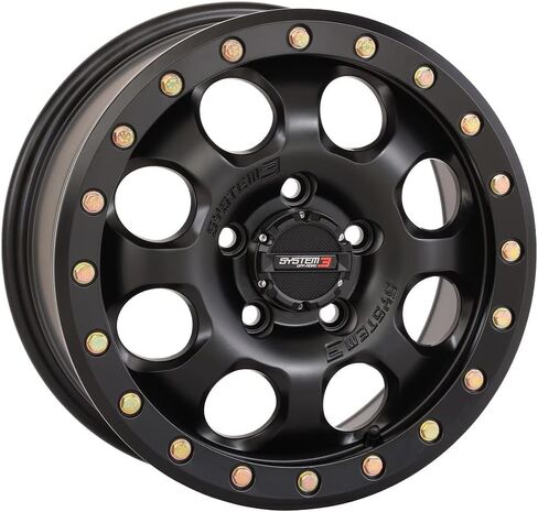 System 3 SB-7 Beadlock 15x7 ATV/UTV Wheel - Matte Black (5x4.5) 6+1 [15S3-7545] in Saudi Arabia