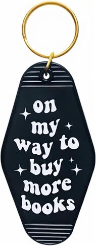Book Lover Gifts for Women Men Girls Boys On My Way To Buy More Books Motel Keychain Bookish Gifts in Kuwait