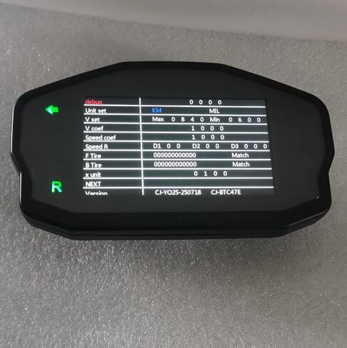 Choajie عداد السرعة MPH/KM TFT Fardriver عرض للدراجات النارية الكهربائية مع حامل المقود 22 مم وتسخير الأسلاك (Cj-5066-1) in Kuwait