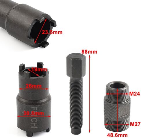 Conee1 2 قطعة Magneto دولاب الموازنة بولير مخلب قفل الجوز المفك 24 مللي متر 27 مللي متر و 20 مللي متر 24 مللي متر محور المقبس أداة الحديد ل GY6 CG25 JH70 SG50 50cc-150cc دراجة نارية in Kuwait