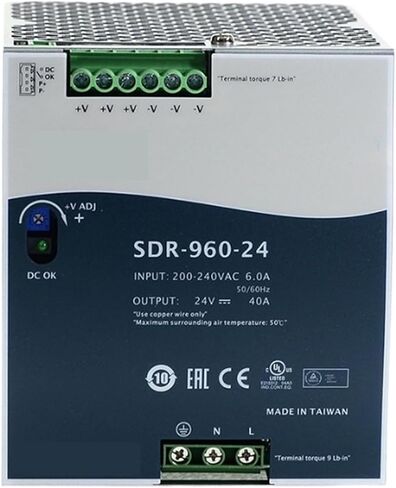 1 قطعة SDR-960 SDR-960-48 48 فولت 20A 960 واط تيار مستمر السكك الحديدية تحويل التيار الكهربائي نشط PFC in Kuwait