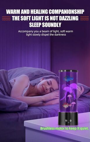 Jellyfish Lamp with 16 Colors Changing for Relax Mood Light Gift with USB for Kids Men Women for Home Decoration… in Kuwait