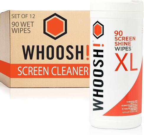 ووش! مناديل إلكترونية، مناديل تنظيف الشاشة [70 منديل] - لجميع الشاشات والأجهزة التقنية؛ الهواتف الذكية، أجهزة iPad، النظارات، أجهزة القراءة الإلكترونية، شاشات اللمس وأجهزة التلفاز (70 قطعة مع قطعة قماش واحدة) in Kuwait
