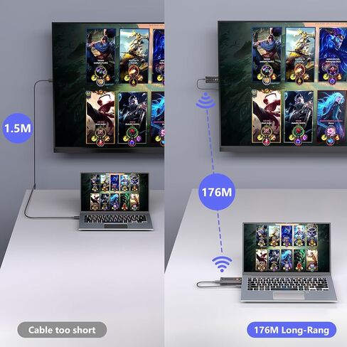 HDMI Extender UHD1080p Transmitter and Receiver Kit Over CAT6/6e/7 Cable Transmission Up to 200m/656ft, Direct 1 to 1 Extender or 1 to Many Over Gigabit Switch, HDMI Loop-Out and IR Extension in Kuwait