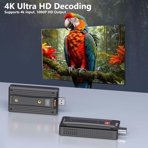 HDMI Extender UHD1080p Transmitter and Receiver Kit Over CAT6/6e/7 Cable Transmission Up to 200m/656ft, Direct 1 to 1 Extender or 1 to Many Over Gigabit Switch, HDMI Loop-Out and IR Extension in Kuwait