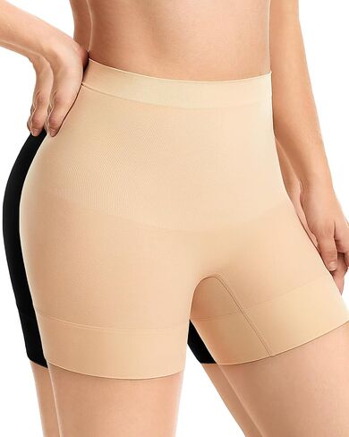 شورت قصير بدون خياطة للتحكم في البطن من أجل الملابس الداخلية، شورت مسامي مضاد للاحتكاك للنساء in Kuwait