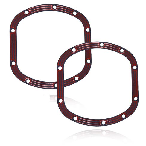 2-Pack Dana 30 Differential Cover Gasket Set - Compatible with Dana 25/27/30, Fits for Jeep Wrangler & Fits for Ford JP, Rubber Coated Steel Core, No Sealant Required in Saudi Arabia