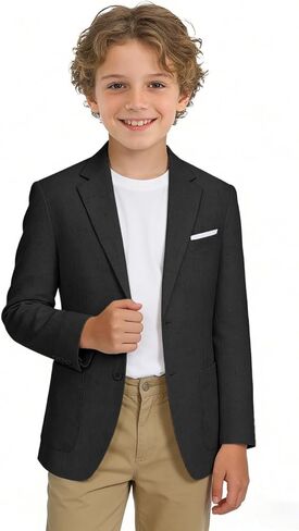 سترة كتان للأولاد بدلات كاجوال سترات للأطفال معاطف رياضية للأولاد سترات صيفية من الكتان للمدرسة وحفلات الزفاف على الشاطئ in Kuwait