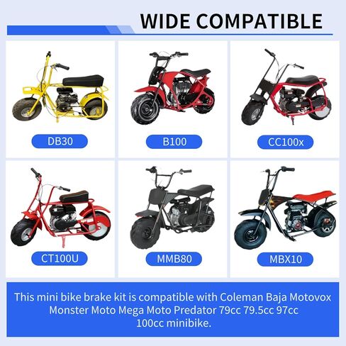 Mini Bike Brake Lever Kit Accessories & Mini Bike Brake Caliper Fits for Coleman CT100U CC100X Baja DB30 Motovox MBX10 MBX11 MMB80 MMB105 79cc 97cc 100cc Powersports Parts in Saudi Arabia